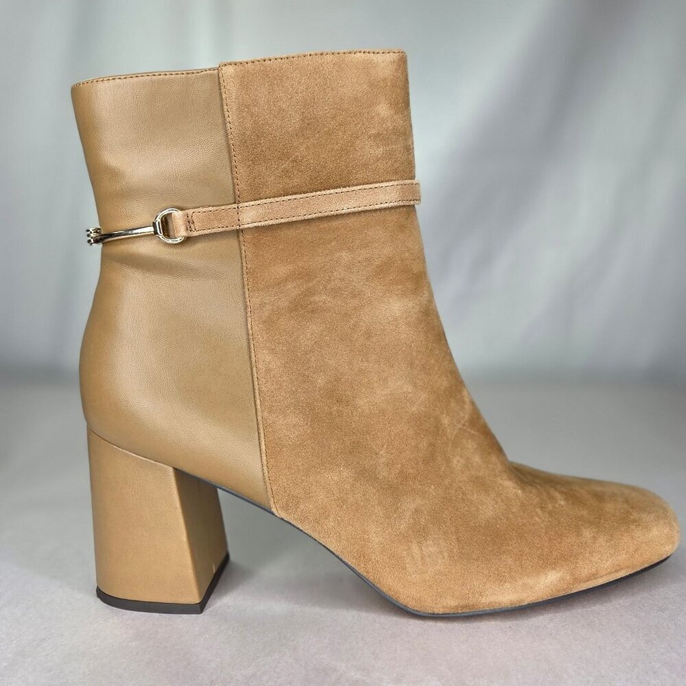 Bella Vita Quincy Square Toe Zippered Booties, Size: 12 W